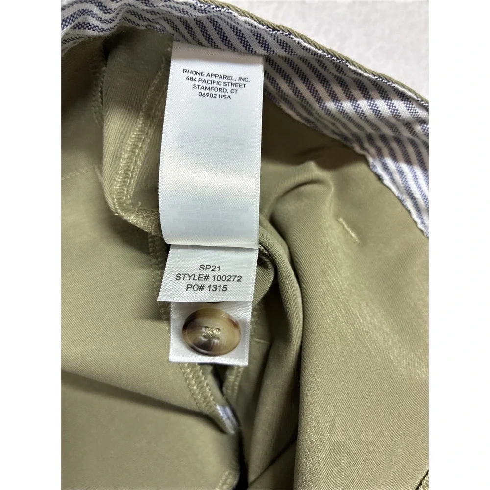 Rhone Commuter Pants‎ Performance Tech Chino Khaki Tan Mens 33x33